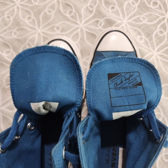 Converse All Star Teal/Blue High-Top Sneakers Women's Size 7 - Picture 10 of 12
